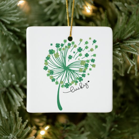 St.Patrick's Day Paardenbloem Geluk Keramisch Ornament (Boom)