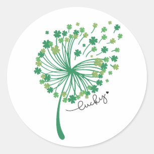St.Patrick's Day Paardenbloem Geluk Ronde Sticker
