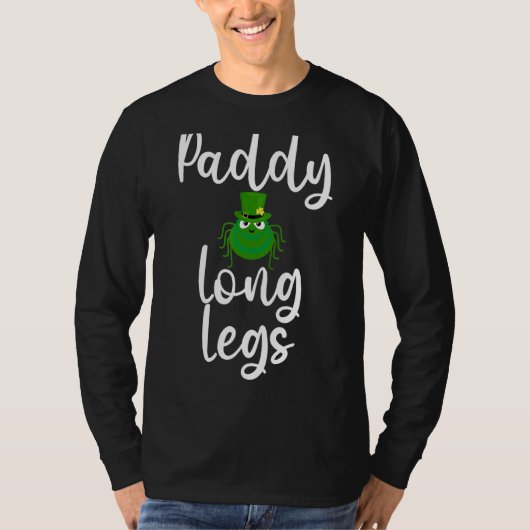 St Patrick's Day Paddy Long Legs Green Spider T-shirt (Voorkant)