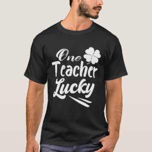 St Patrick's Day Pajama One Lucky Teacher Blessed T-shirt