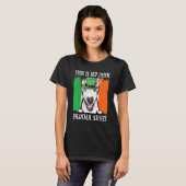 St Patrick's Day Pajamas Bull Terrier Shamrock Iri T-shirt (Voorkant volledig)