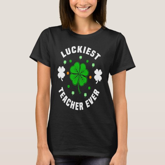 St Patricks Day pajamas  Luckiest Teacher Ever Tea T-shirt (Voorkant)