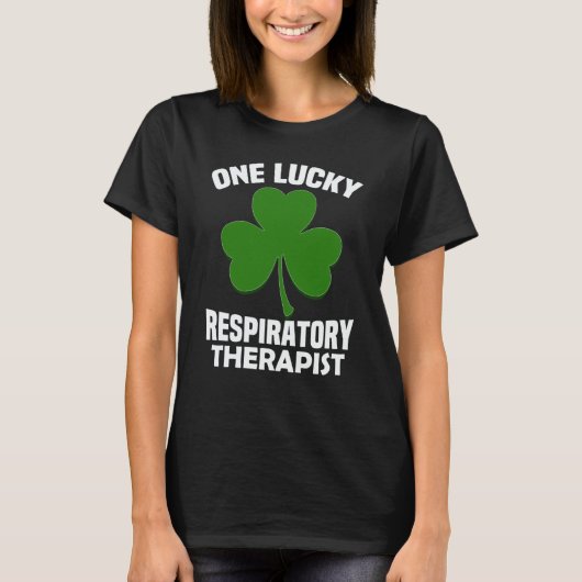 St Patrick's Day pajamas One Lucky RT Respiratory  T-shirt (Voorkant)