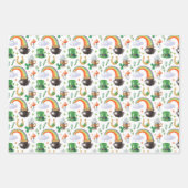 St. Patrick's Day-pakpapier set van 3 Inpakpapier Vel (Voorkant)