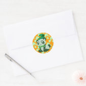 St. Patrick's Day Panda Ronde Sticker (Envelop)