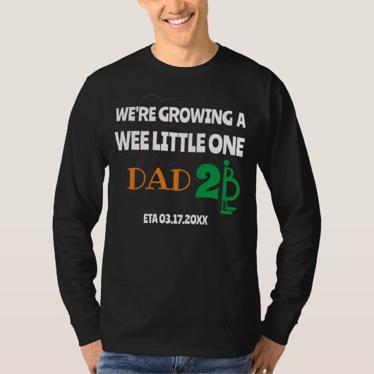 St Patricks Day Papa om een kleine te worden T-shirt (Voorkant)