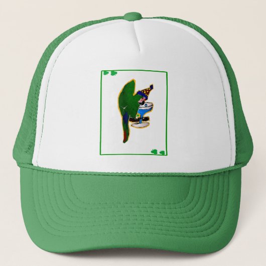 St. Patrick's Day Papegaai Trucker Pet (Voorkant)