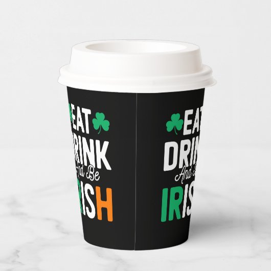 St Patrick's Day Paper Cups Papieren Bekers (Rechts)