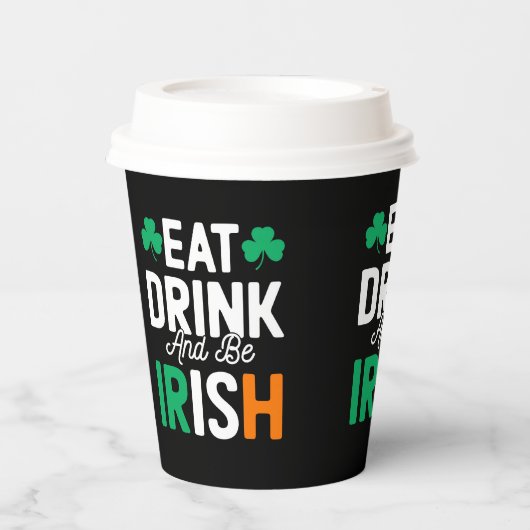 St Patrick's Day Paper Cups Papieren Bekers (Voorkant)