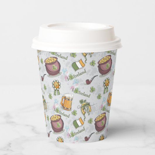 St Patrick's Day Paper Cups Papieren Bekers (Voorkant)