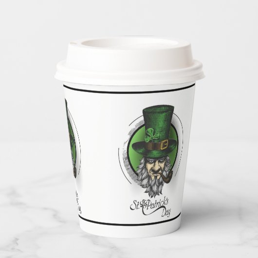 St Patrick's Day Paper Cups Papieren Bekers (Achterkant)