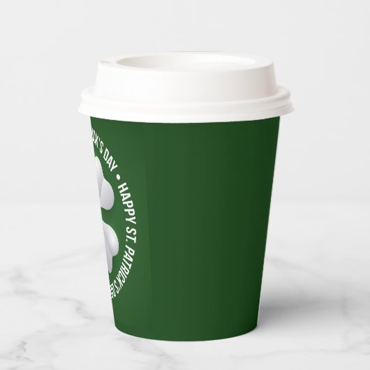 St Patrick's Day Paper Cups Papieren Bekers (Achterkant)
