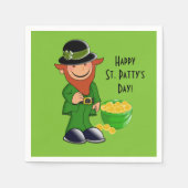 St. Patrick's Day Paper Napkin, Leprechaun Servetten (Voorkant)