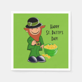 St. Patrick's Day Paper Napkin, Leprechaun Servetten