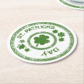 St. Patricks Day Paper-Onderzetters Ronde Kartonnen Onderzetter (Gebogen)