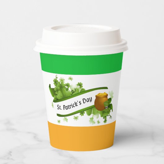 St. Patrick's Day-papieren bekers (Links)