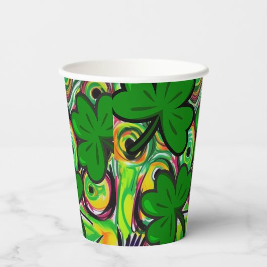 St. Patrick's Day Papieren Bekers (Achterkant)