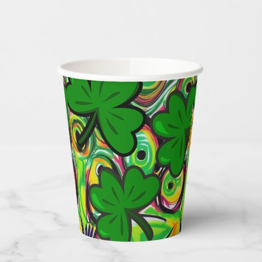 St. Patrick's Day Papieren Bekers (Links)