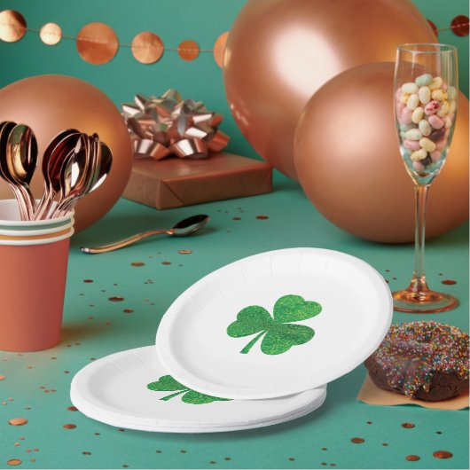 St. Patrick's Day Papieren Bord - 7" Ronde Lucky S (Multi)