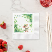 St. Patrick's Day Papieren servet met charmante mu (Insitu)