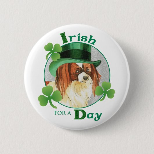 St. Patrick's Day Papillon Ronde Button 5,7 Cm (Voorkant)
