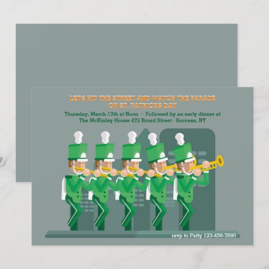 St. Patrick's Day Parade Kaart (Voorkant / Achterkant)