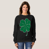 St Patrick's Day Parade Solo Clover Lucky Leaf Dri Trui (Voorkant volledig)