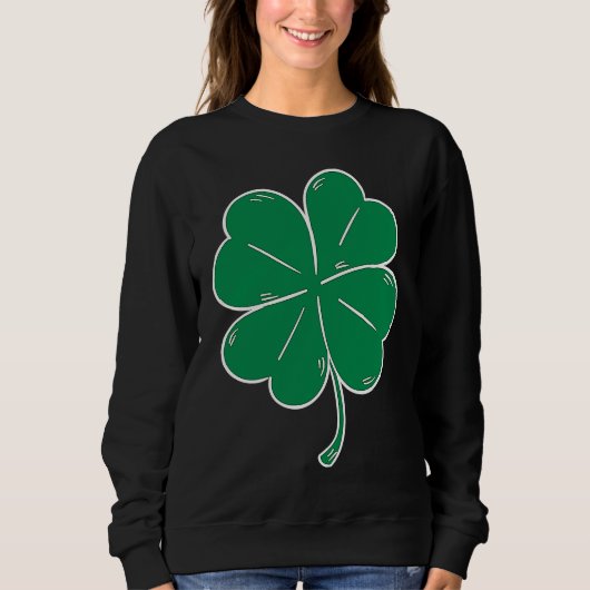 St Patrick's Day Parade Solo Clover Lucky Leaf Dri Trui (Voorkant)
