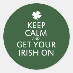 St Patricks day Parody Ronde Sticker