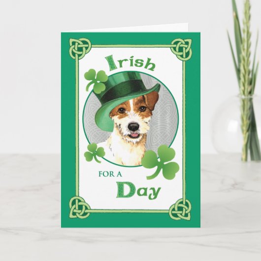 St. Patrick's Day Parson Russell Terrier Kaart (Voorkant)