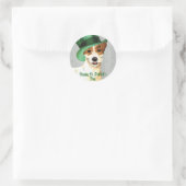 St. Patrick's Day Parson Russell Terrier Ronde Sticker (Tas)