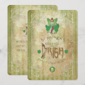 St.Patricks Day - partijnummer uitnodigen Kaart (Voorkant / Achterkant)