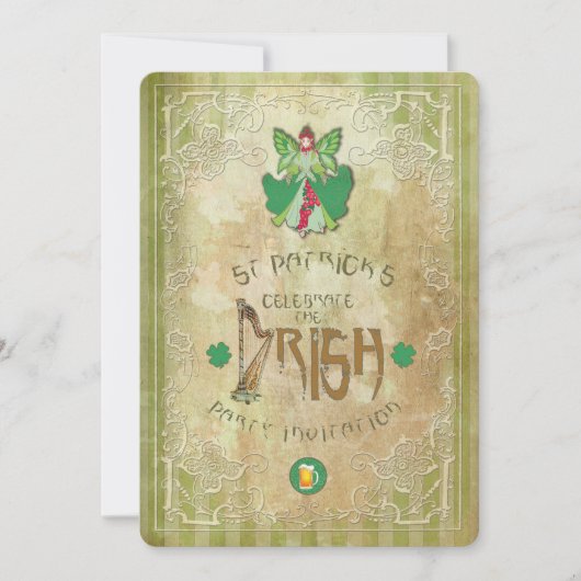St.Patricks Day - partijnummer uitnodigen Kaart (Voorkant)