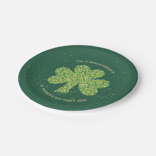 St. Patrick's Day Party Borden - Aanpassen Papieren Bordje (Gekanteld)