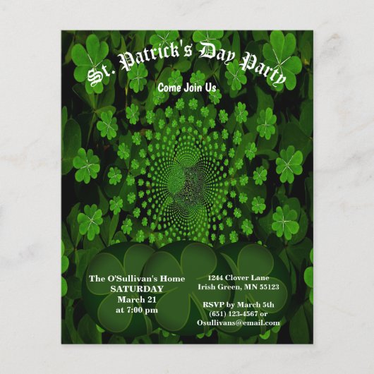 St Patrick's Day Party Clover Kaleidoscope Paper (Voorkant)