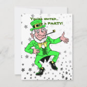 St. Patrick's Day Party | Cute Leprechaun Dancing Kaart (Voorkant)