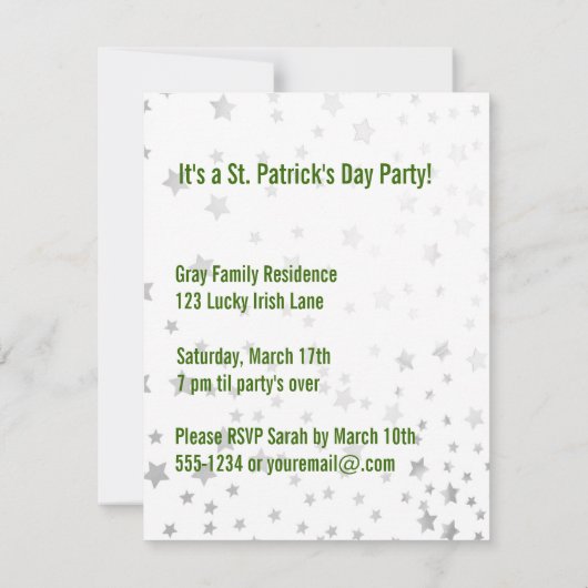 St. Patrick's Day Party | Cute Leprechaun Dancing Kaart (Achterkant)