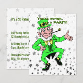 St. Patrick's Day Party | Cute Leprechaun Dancing Kaart (Voorkant / Achterkant)