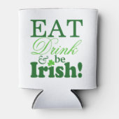 St. Patrick's Day Party Eet Drink en wees Iers Blikjeskoeler (Voorkant)