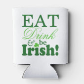 St. Patrick's Day Party Eet Drink en wees Iers Blikjeskoeler (Achterkant)
