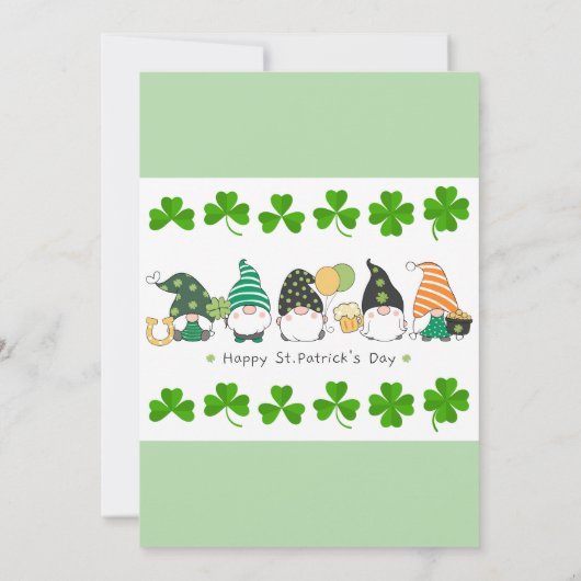 St. Patrick's Day Party flat invitation (Achterkant)