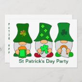 St Patricks Day Party Gnomies 5x7 Uitnodiging (Voorkant / Achterkant)