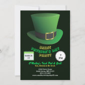 St Patrick's Day Party Green Pet & Shamrocks Kaart (Voorkant)