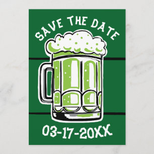 St. Patrick's Day Party Groen bier Save the Date
