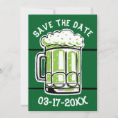 St. Patrick's Day Party Groen bier Save the Date (Voorkant)