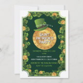 St Patrick's Day Party Groen Elegant Schattige Mod Kaart (Voorkant)