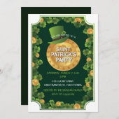 St Patrick's Day Party Groen Elegant Schattige Mod Kaart (Voorkant / Achterkant)