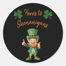 St Patrick's Day Party-Hier is naar Shenanigans- Ronde Sticker