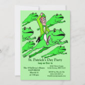 St. Patrick's Day Party Ier Rijden een Kikker Kaart (Voorkant)