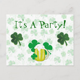St Patrick's Day Party Invitation Briefkaart